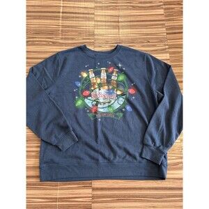 Coors Light Men's Holiday Long Sleeve Blue Sweatshirt Size XL